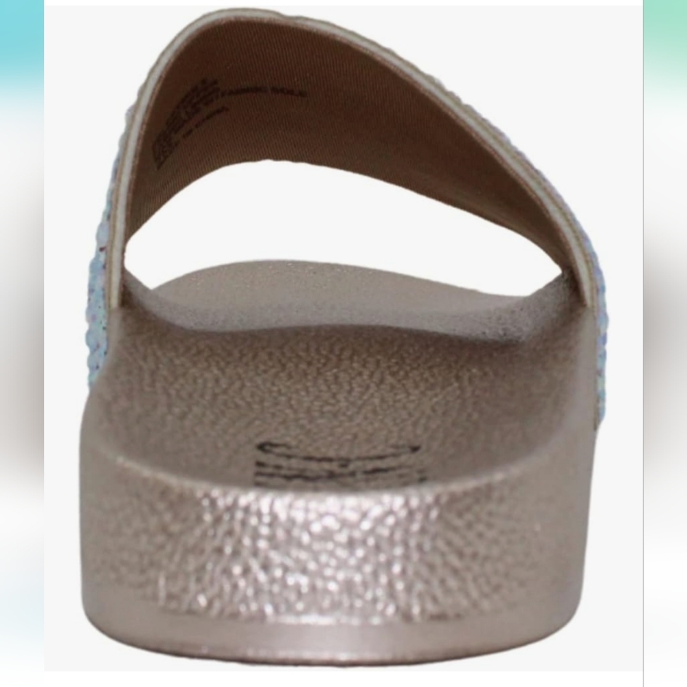 INC Women's Rhinestone Pool Sandal Size 8 Silver - Picture 3 of 3